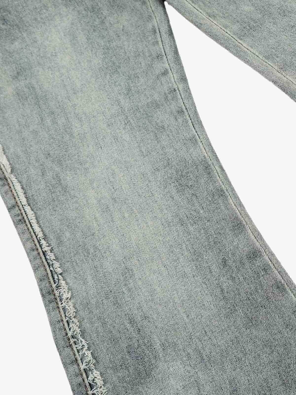 Street High-Waisted Tie-Up Flared Jeans