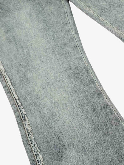 Street High-Waisted Tie-Up Flared Jeans