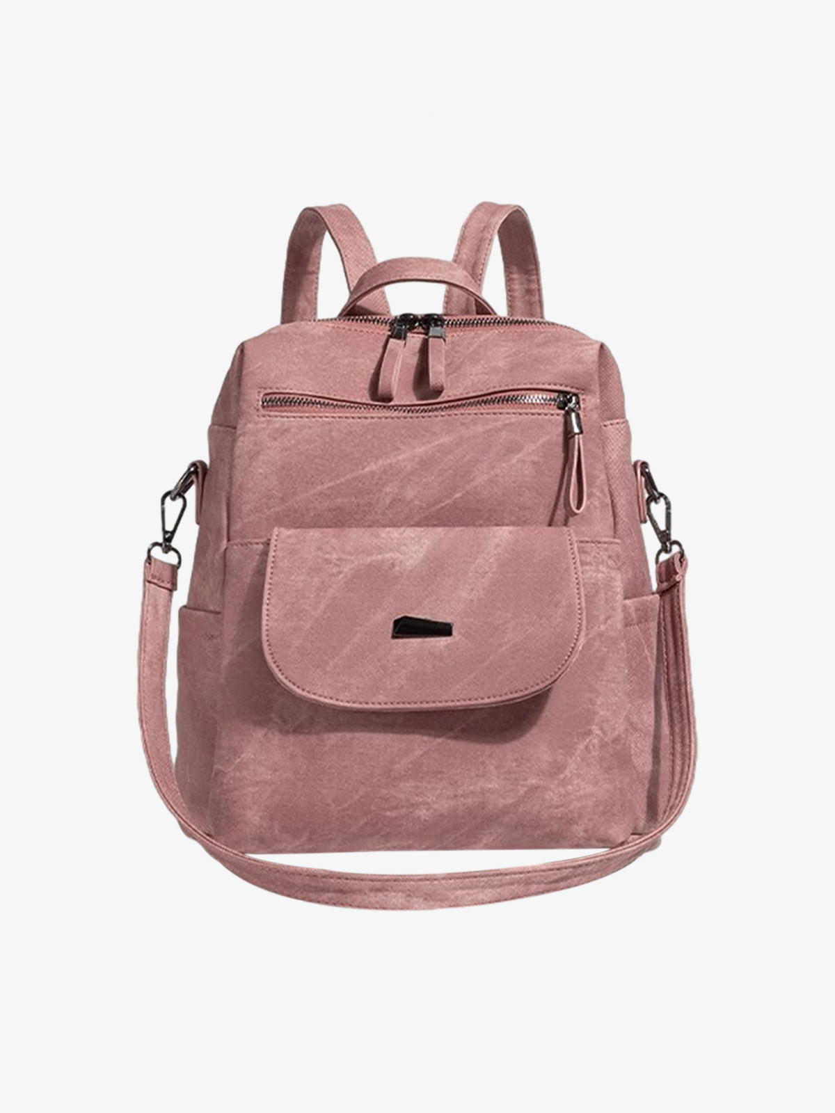 Suede Simple Dual-Use Large Capacity Backpack 