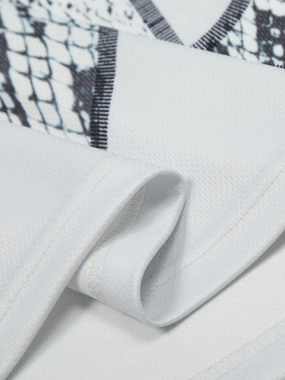 Jersey Style Snake Print T-Shirt - 2418 