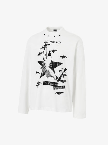 Trendy Graphic Long Sleeve T-Shirt for Men - Perfect for Casual and Festive Wear 