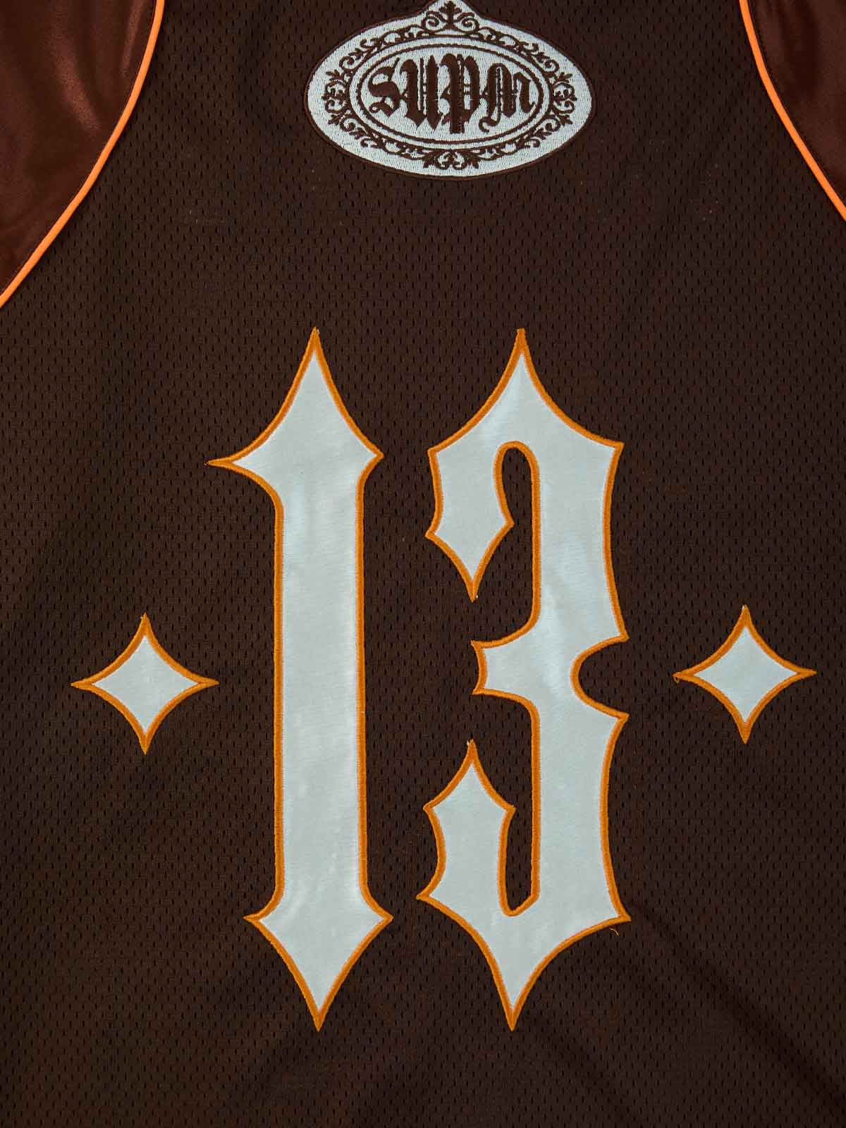 Supermade American Gothic Font Satin Mesh Jersey?