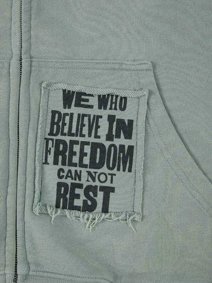 Cotton Blend Patchwork Bomber Jacket with Graphic Embroidery and Zipper Closure?