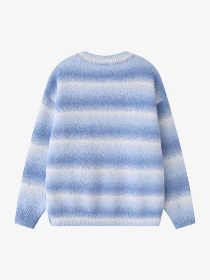 Striped Crew Neck Sweater for Women - Stylish and Cozy Winter Knitwear 