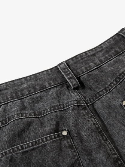 Cotton Twill Cargo Pants for Men Wide Leg Streetwear Style with Multiple Pockets and Drawstring Hem?