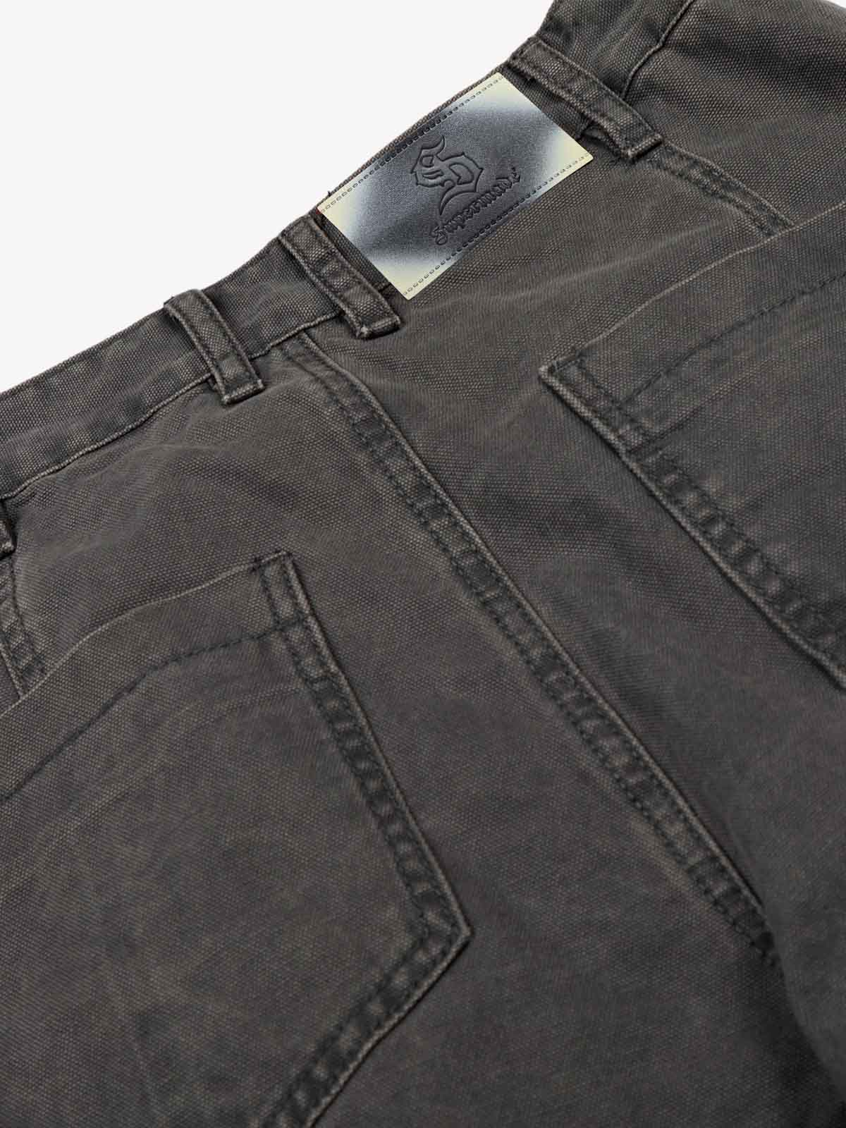 Wide Leg High Waist Cropped Pants with Gradient Wash Finish 