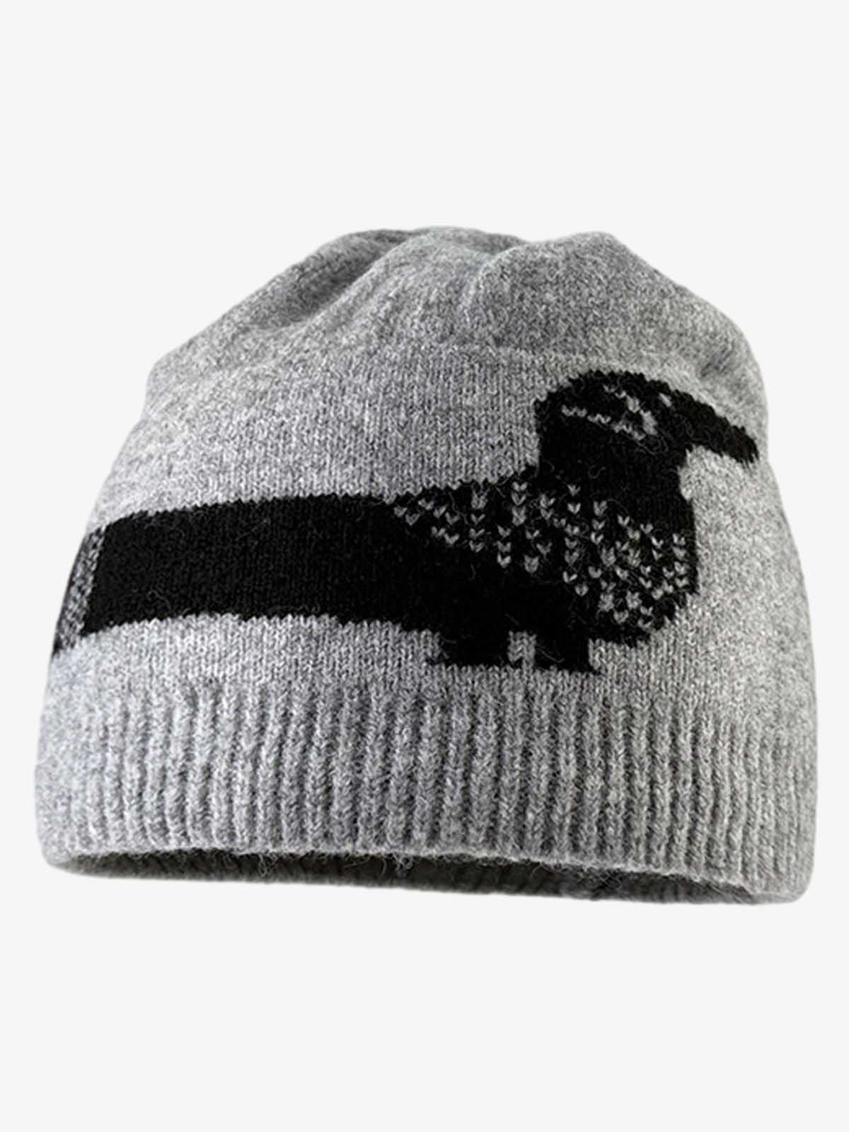 Knitted Wool Blend Winter Beanie Hat with Nordic Pattern and Ribbed Cuff?