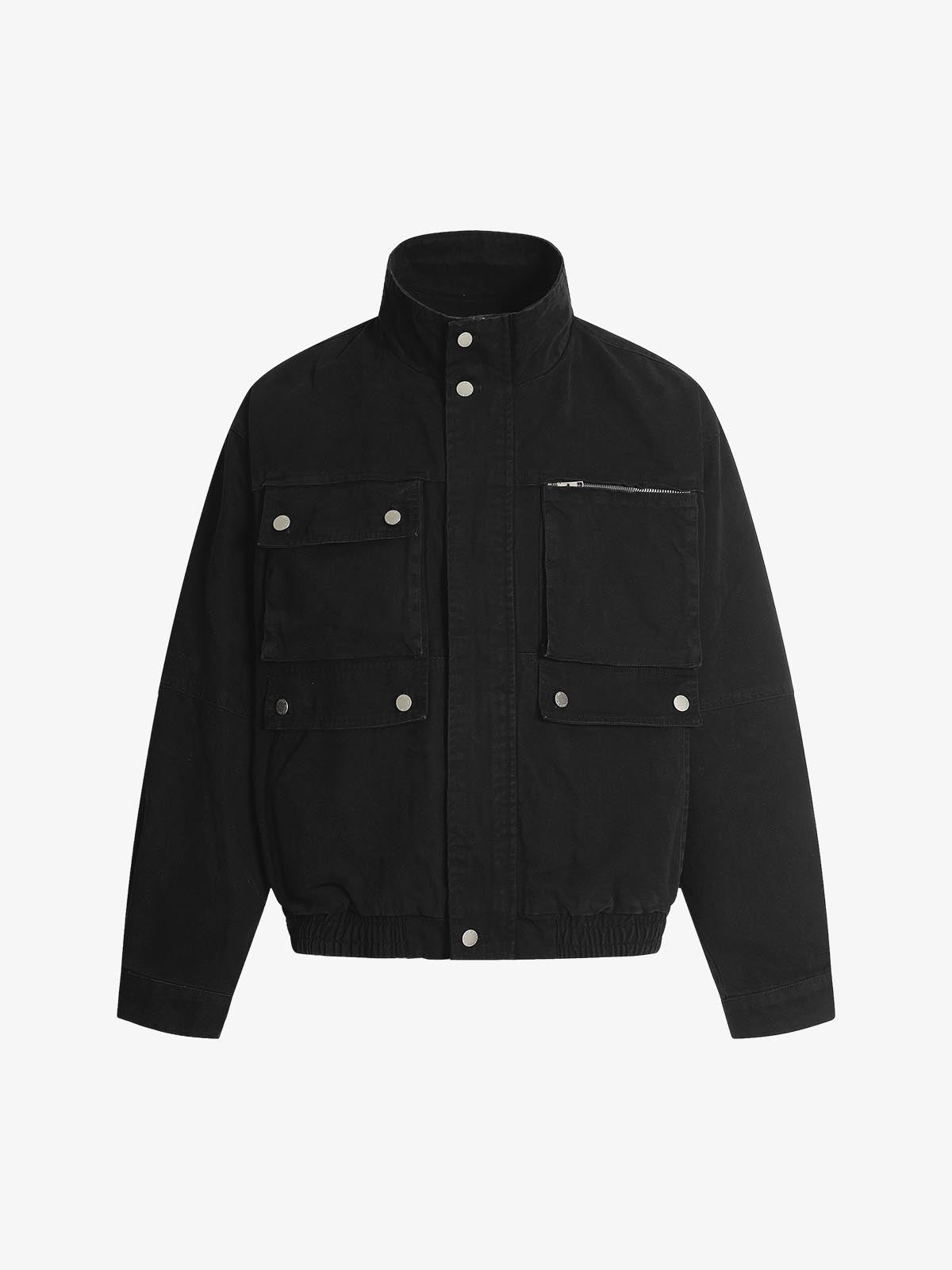 Utility Pocket Detail Snap Button Jacket