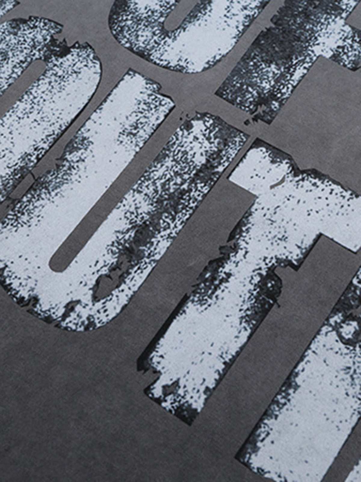 Vintage Gradient Spray Letter Print T-shirt 