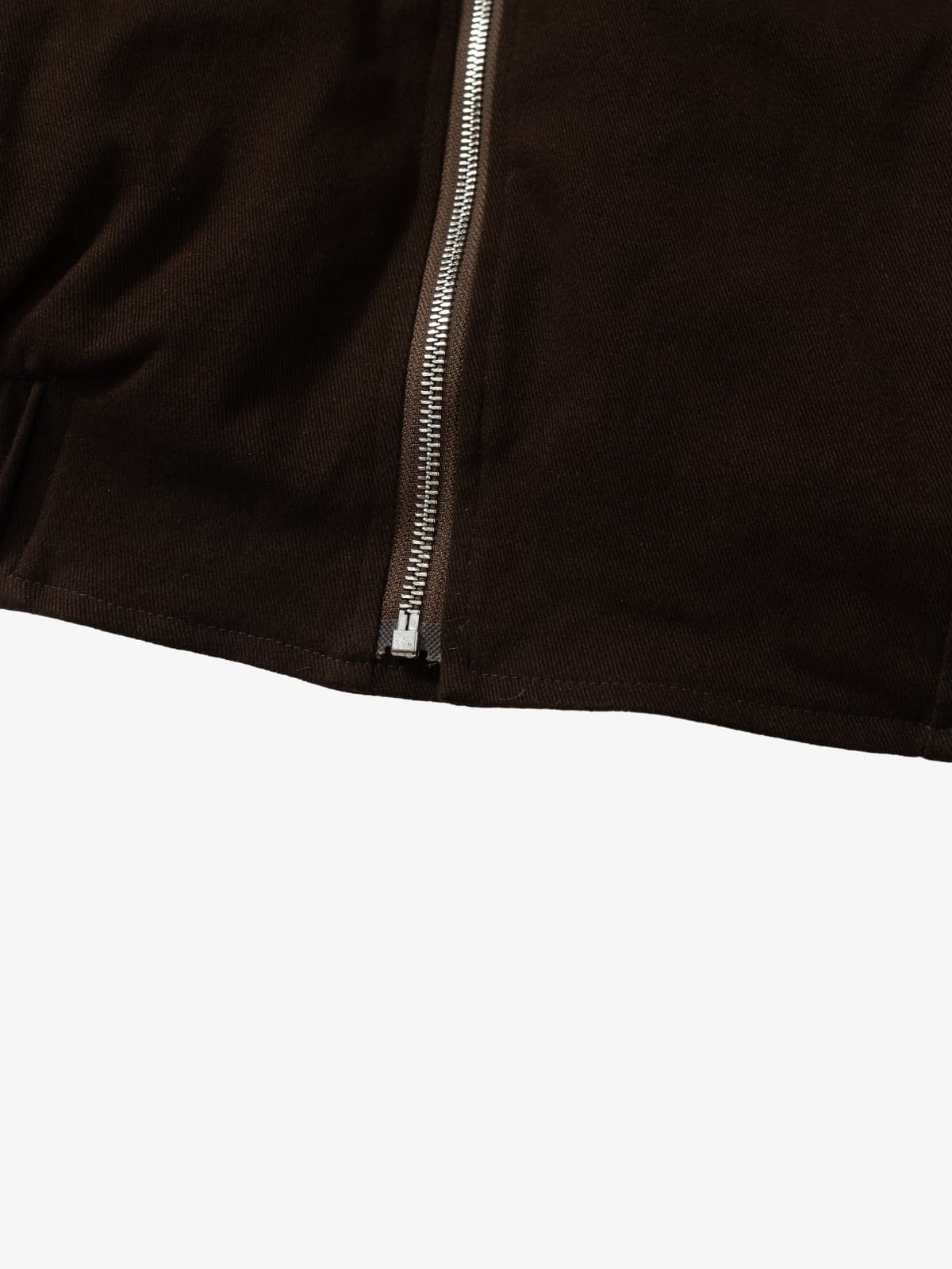 Thesupermade Oblique Zipper Design Lambswool Collar Quilted Jacket 