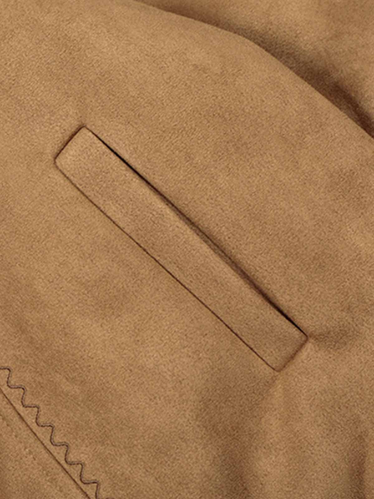 Vintage Distressed Deconstructed Faux Fur Collar Jacket 