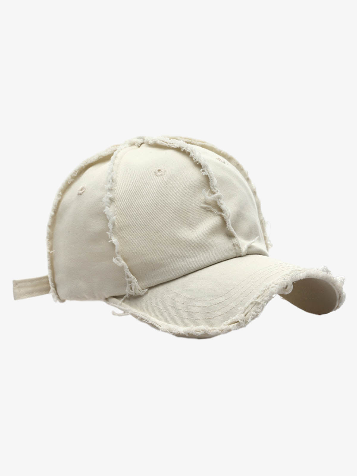 Cotton Baseball Cap with Frayed Edges - Vintage Distressed Dad Hat for Men and Women?