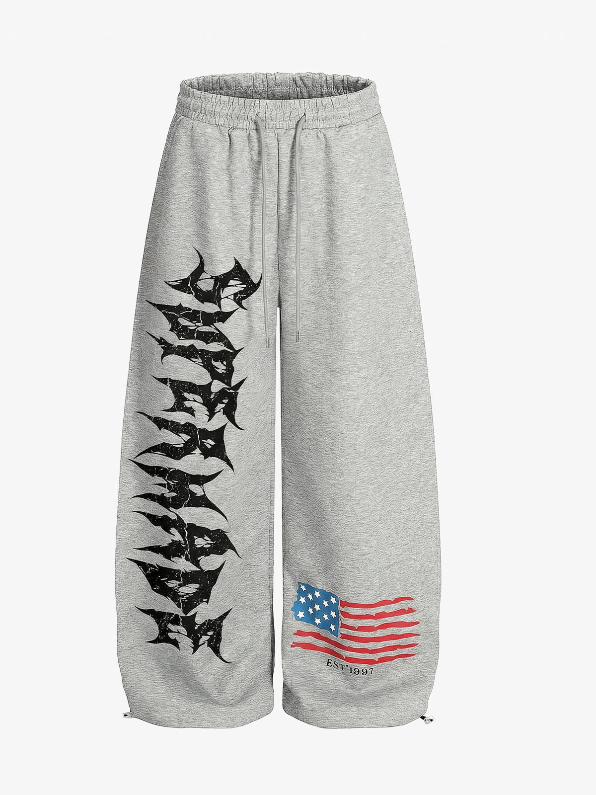 Unisex American Flag Print Sweat Casual sport pants with Drawstring Waist and Side Pockets?