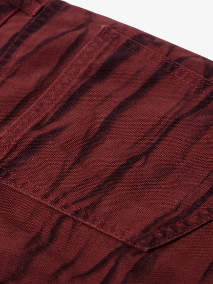 Stylish Maroon Tiger Stripe Flare Jeans for Women - Perfect for Casual and Fashionable Looks 