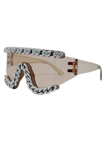 Chain-Embellished Sunglasses