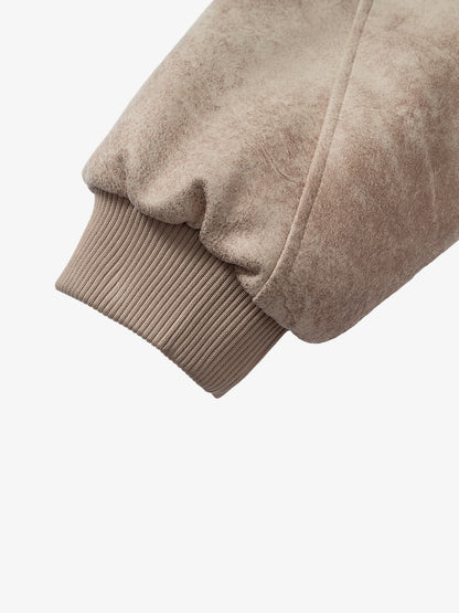 Winter-Ready Corduroy Jacket with Faux Fur Trim for Men 