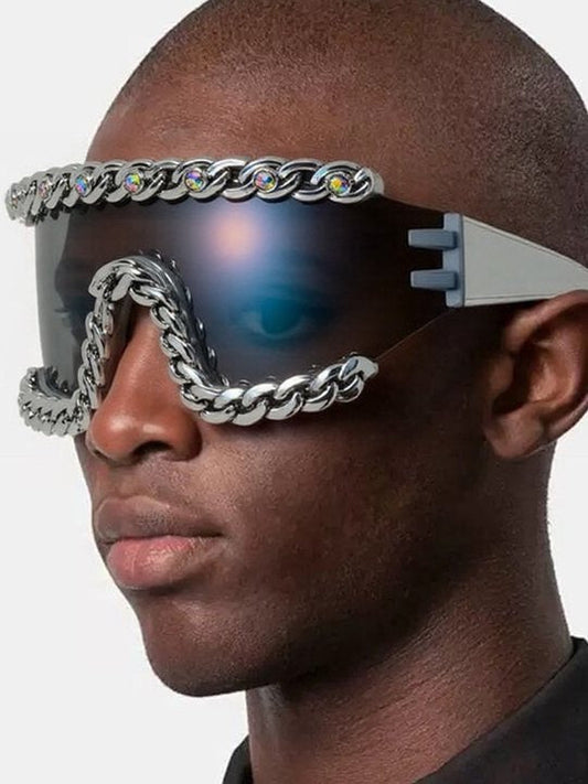 Chain-Embellished Sunglasses