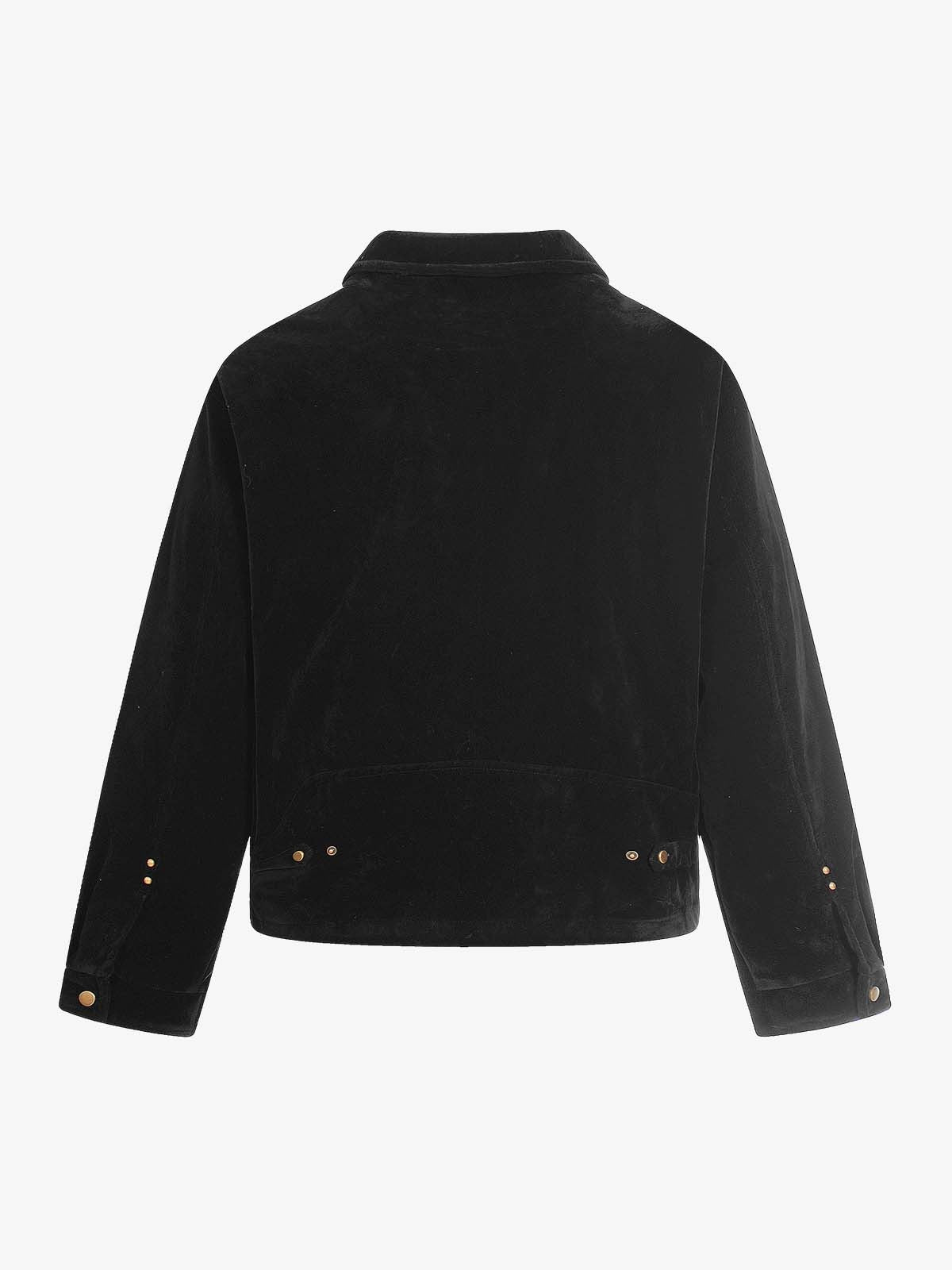 Retro Studded Suede Padded Winter Jacket