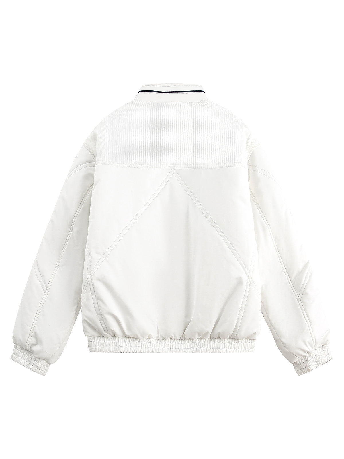 Embroidery Double-ended Zipper Bomber Jacket 