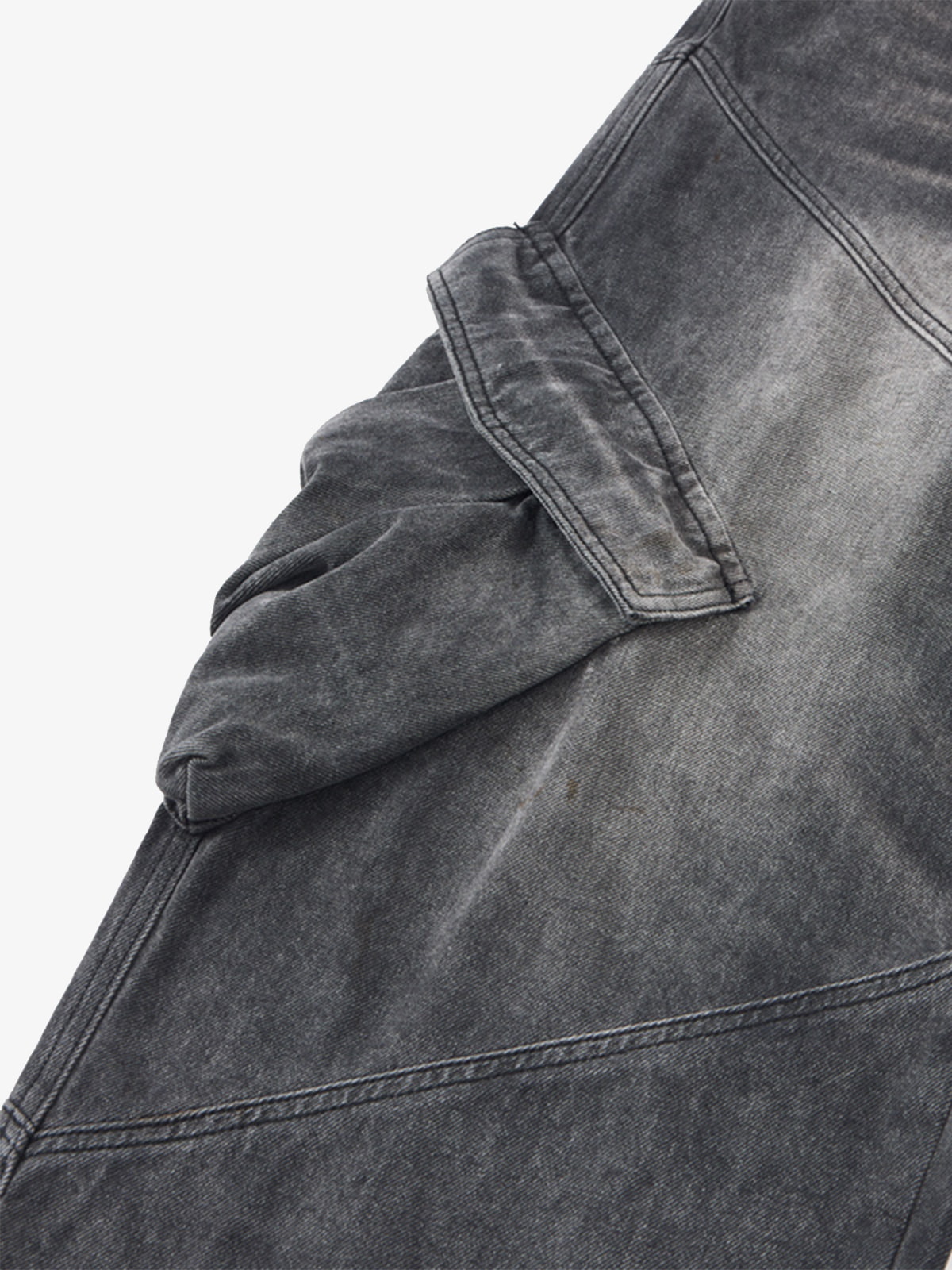 Vintage Washed Multi Pocket Cargo Jeans 