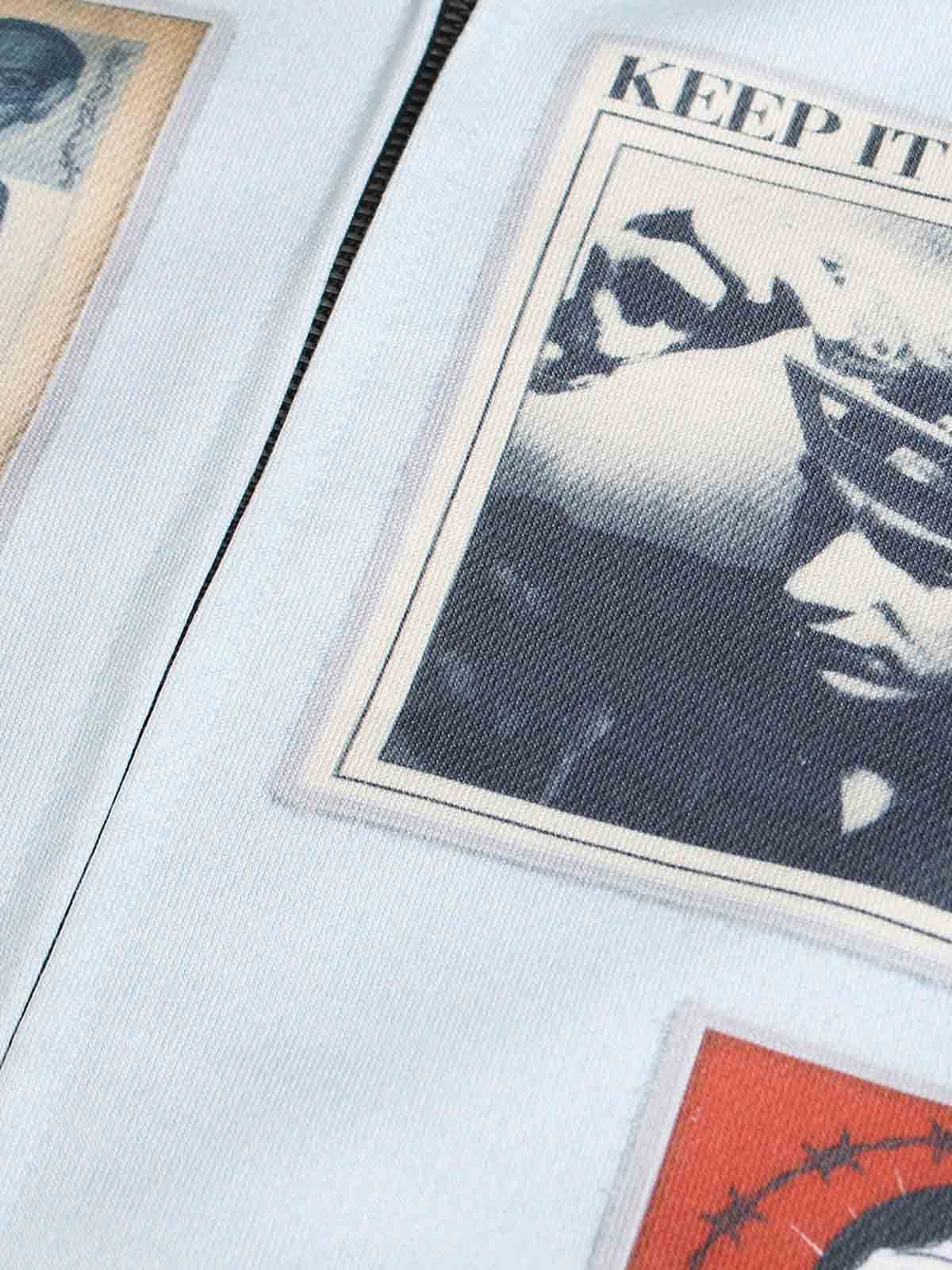 Stylish Graphic Hoodie with Unique Patchwork Design for Men