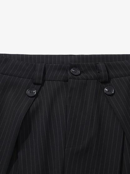 Wide-Leg Striped Trousers for Modern Elegance 