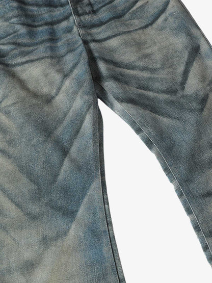 High Street RO Heavy Washed Flared Jeans 