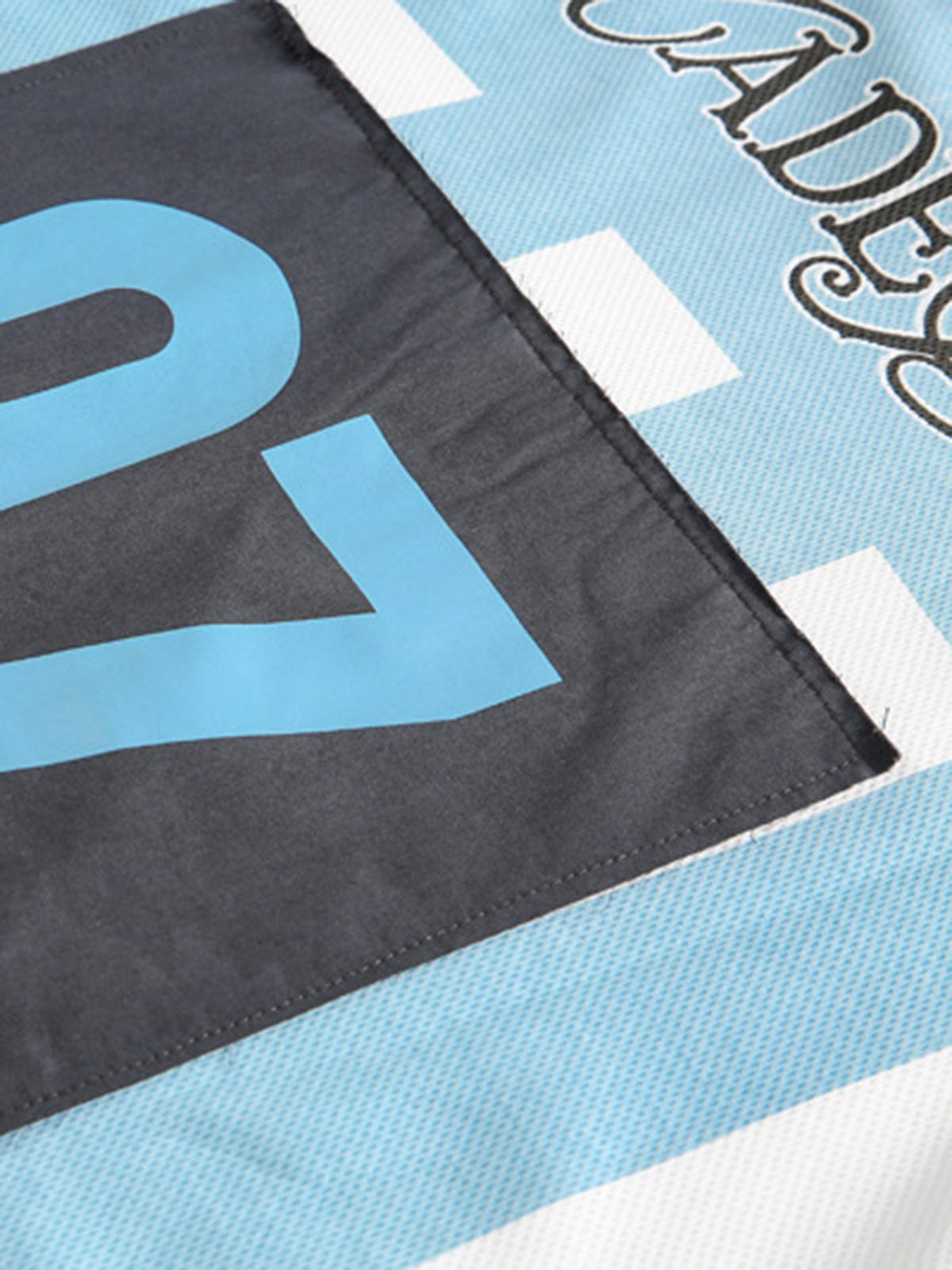 Striped Long Sleeve Jersey with Bold Number Design for Sports Enthusiasts 