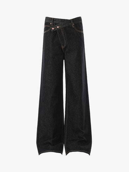 High-Waisted Wide-Leg Cargo Pants with Unique Pocket Design 