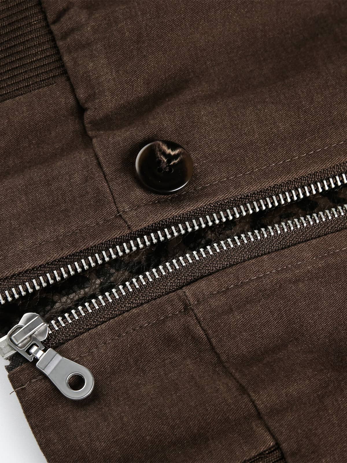 Retro Leopard PU Patchwork Faux Layered Jacket 