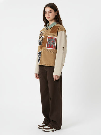 Vintage Contrast Thread Barrel Pants