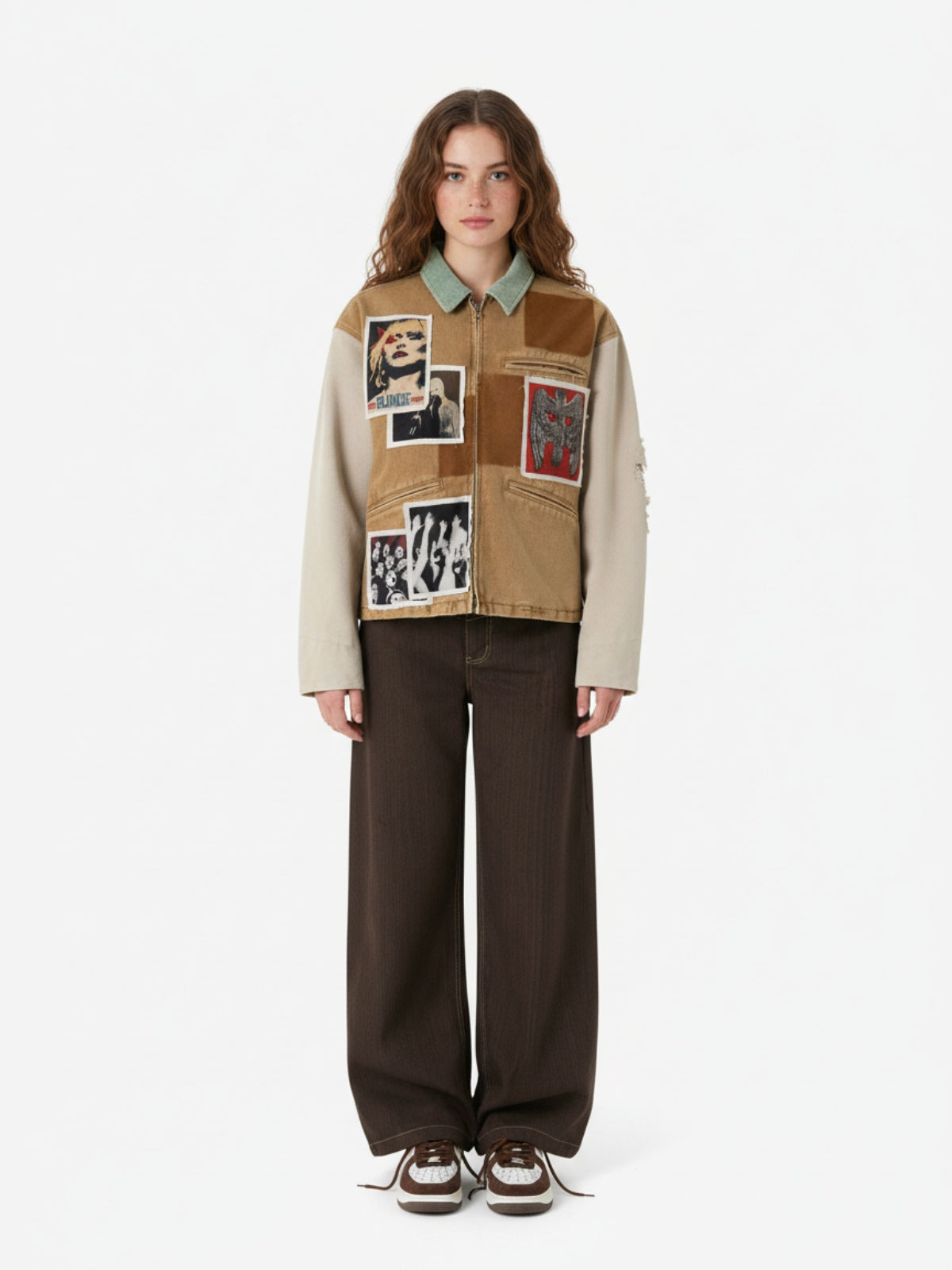 Vintage Contrast Thread Barrel Pants