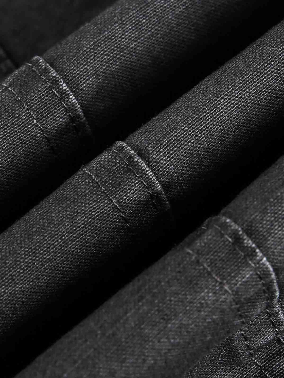 Clean Cut Leather Contrast Collar Pocket Jacket