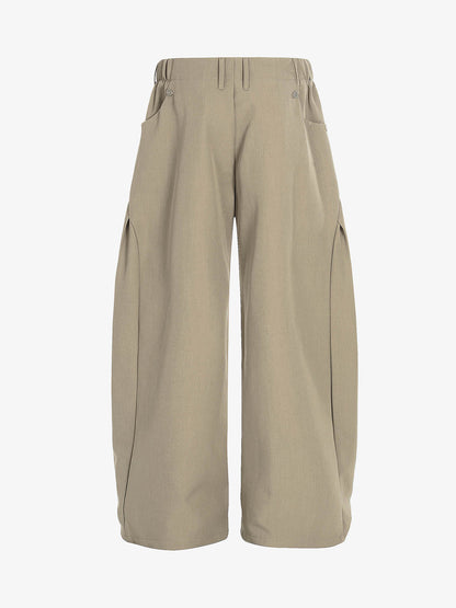 Wide-Leg Cargo Capri Pants with Multiple Pockets 
