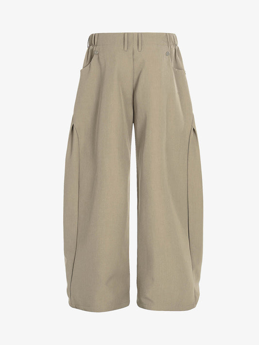 Wide-Leg Cargo Capri Pants with Multiple Pockets 