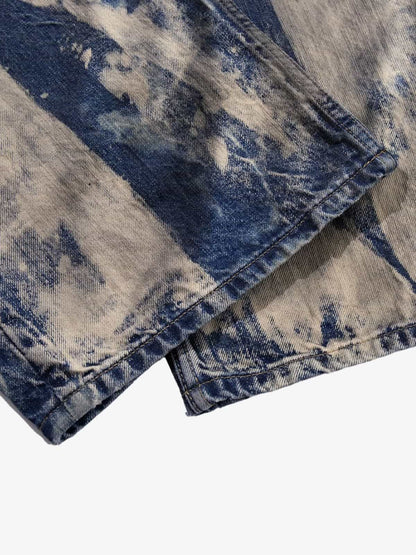 Wide-Leg Tie-Dye Denim Pants for Women - Fashionable and Comfortable Design 