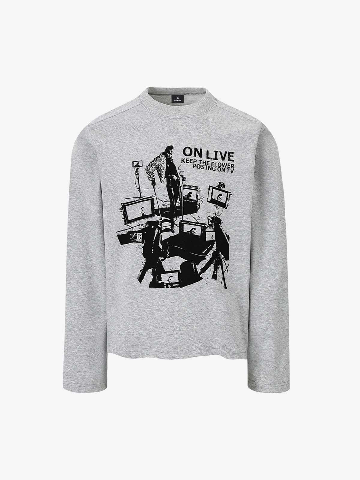 Stylish Graphic Print Long Sleeve T-Shirt for Men 