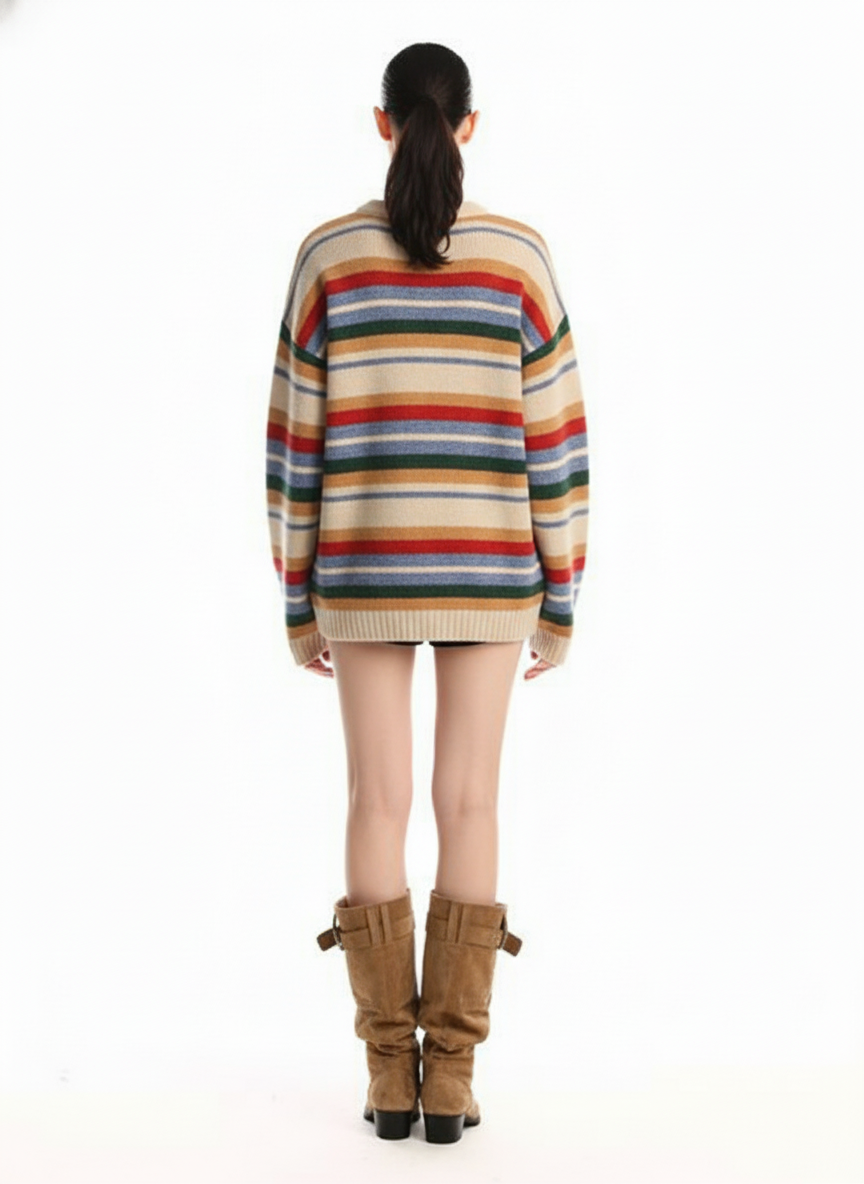 Thesupermade Vintage Striped Sweater - 2344