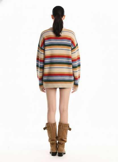 Thesupermade Vintage Striped Sweater - 2344