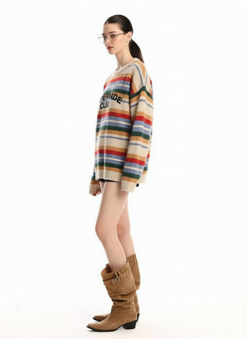 Thesupermade Vintage Striped Sweater - 2344