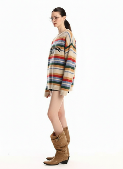 Thesupermade Vintage Striped Sweater - 2344