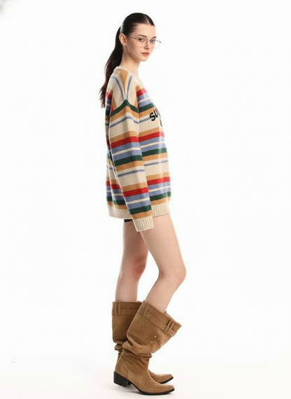 Thesupermade Vintage Striped Sweater - 2344