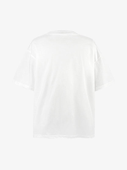 Thesupermade American Retro Color-blocked Letter Print T-shirt 