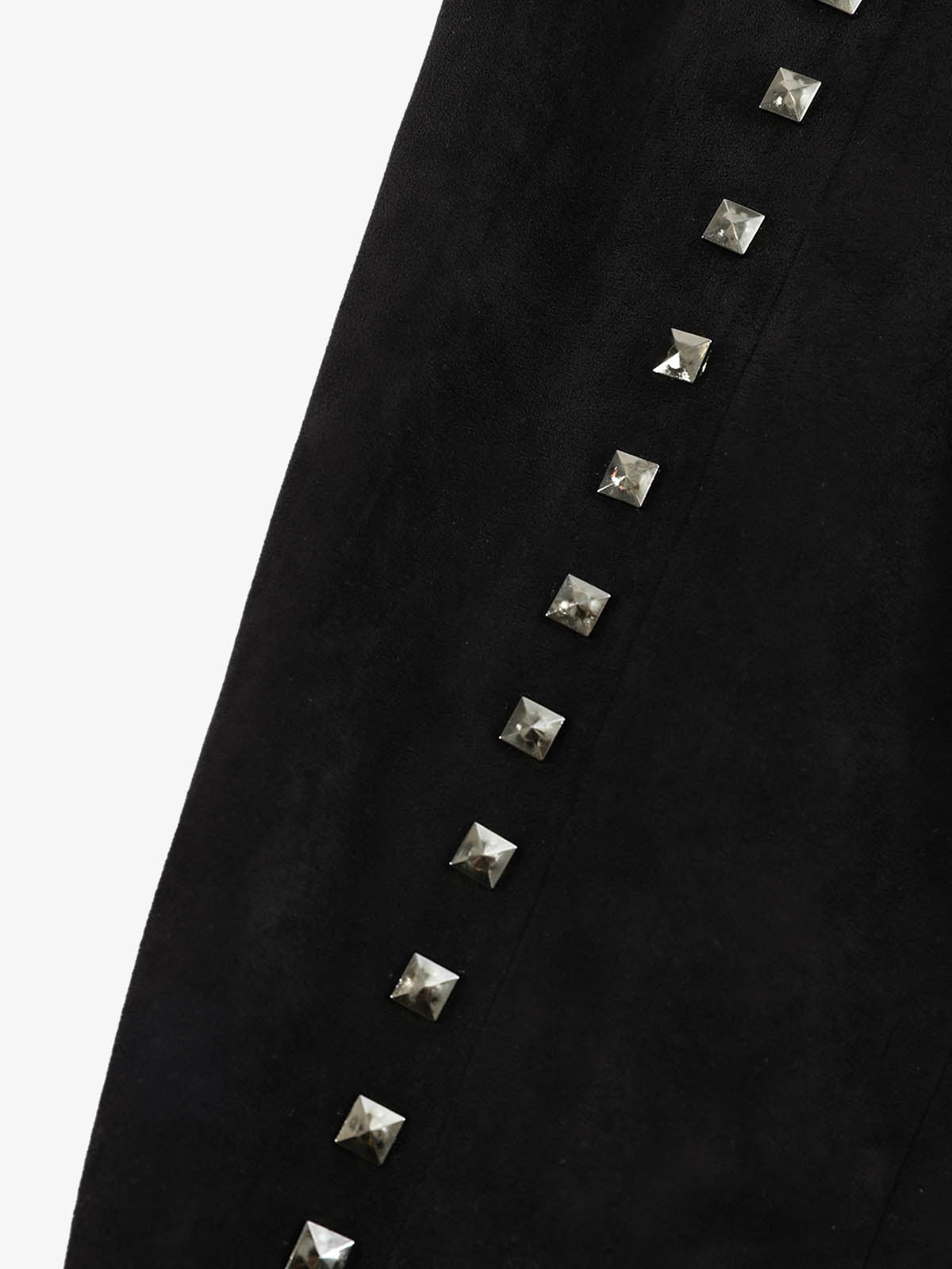 Suede Punk-Style Double-sided zipper Bomber Jacket with Studs Embroidery and Printing Techniques?