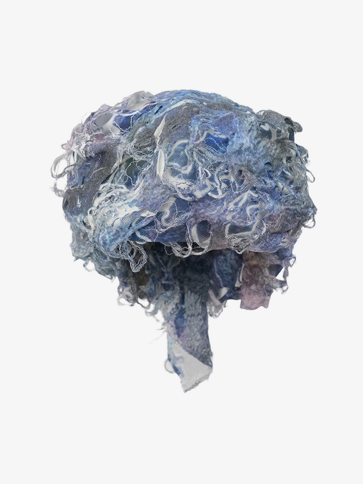 Distressed Denim Scarf with Unique Frayed Edges 