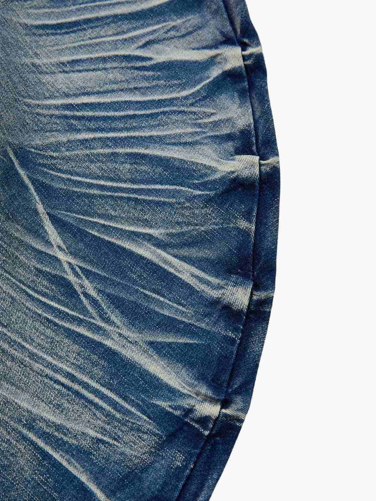 Black Denim Flared Jeans with Button Front High Waist Design?