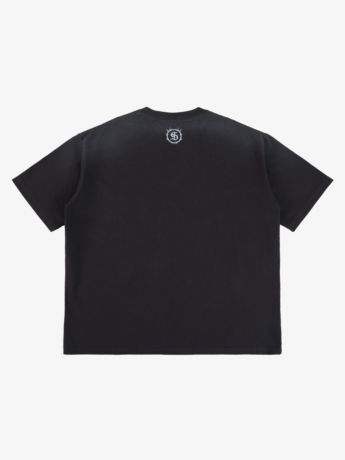 Supermade Distressed Rebellious Gun and Cross Print T-Shirt?