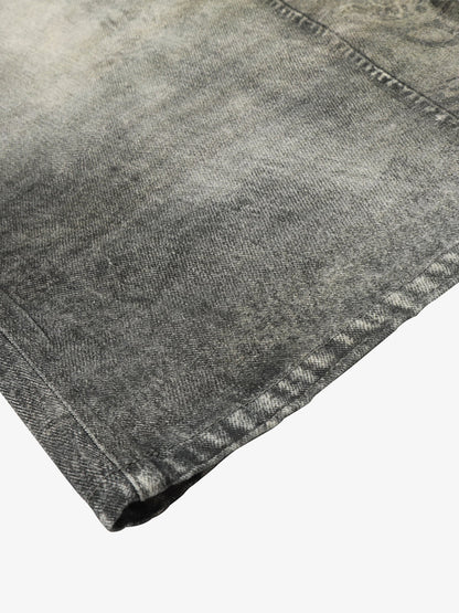 Wide-Leg Denim Trousers with Distressed Look for Modern Fashionistas 