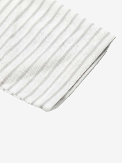 Graphic Print and V-Neck Striped Long Sleeve Hooded T-Shirt