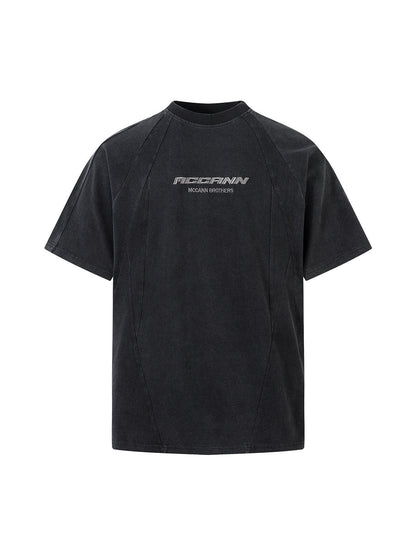 Deconstruction Split Embroidered T-shirt 
